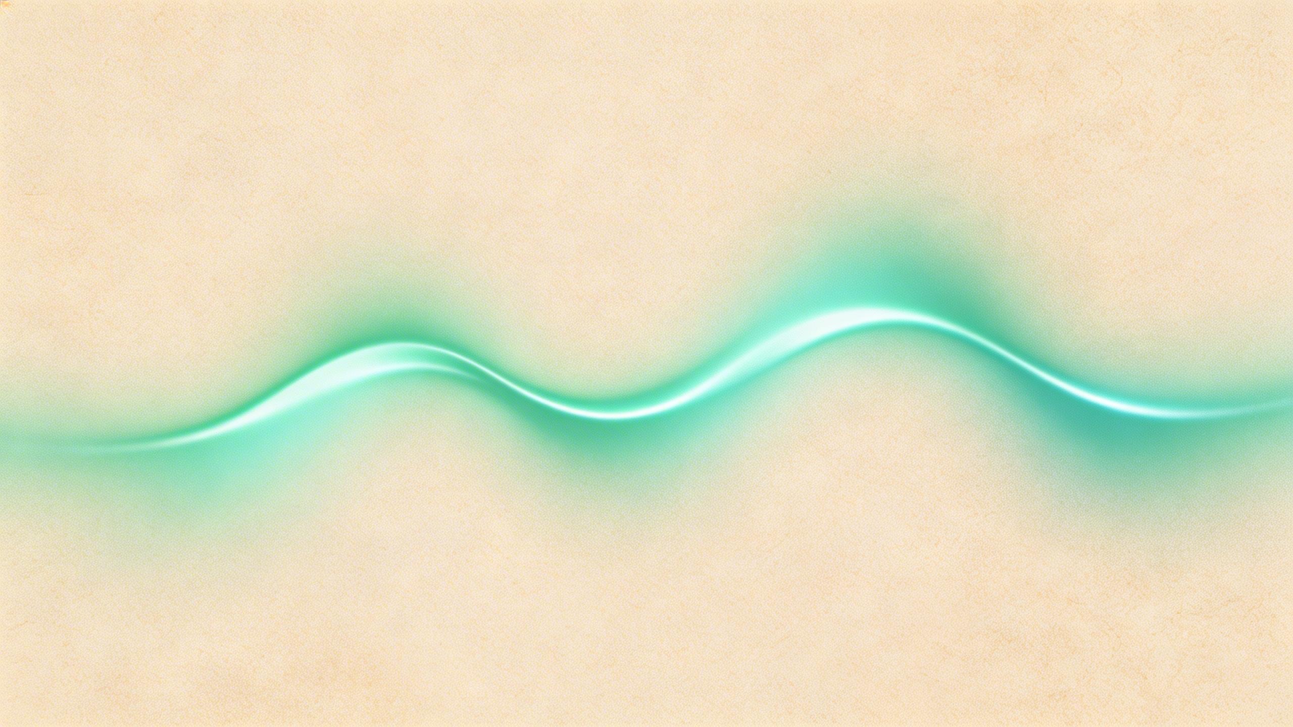 Abstract ambient music cover art with a glowing waveform ribbon over warm paper grain and soft green-blue haze.
